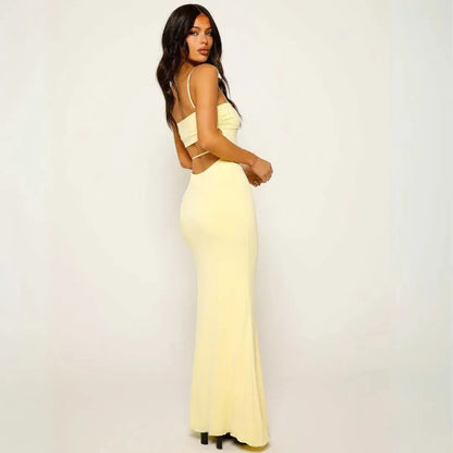 Seraphina | Open Back Maxi Cocktail Dress