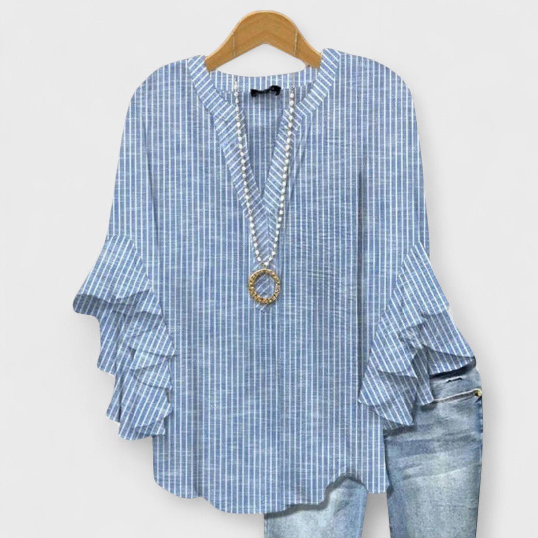 Daphne | Floral Ruffle Sleeve Lightweight Blouse