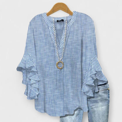 Daphne | Floral Ruffle Sleeve Lightweight Blouse