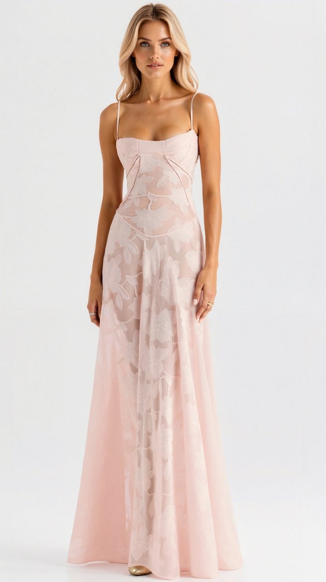 Juniper | Floral Lace Bustier Maxi Evening Gown