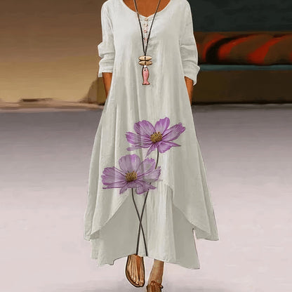 Florence | Long Sleeve Floral Maxi Dress Relaxed Fit