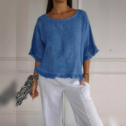 Xanthe | Lightweight Fringe Detail Casual Blouse