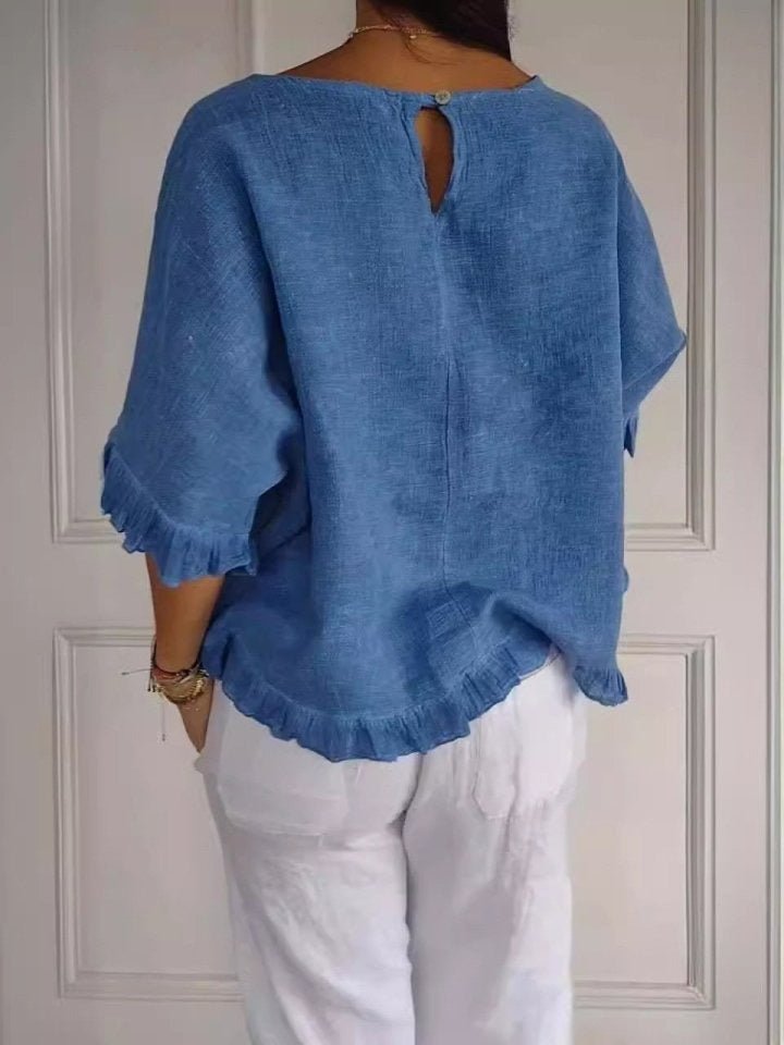 Xanthe | Lightweight Fringe Detail Casual Blouse