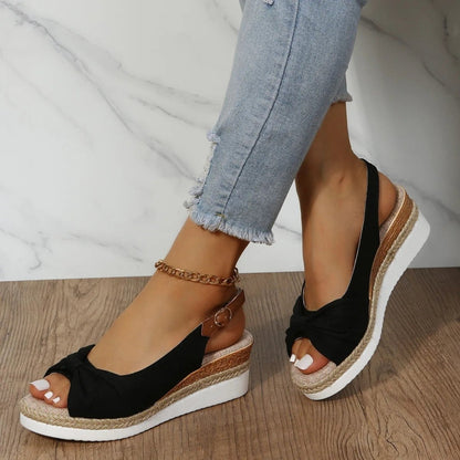 Bridget | Slingback Espadrille Wedge Sandals with Open Toe
