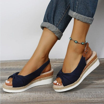 Bridget | Slingback Espadrille Wedge Sandals with Open Toe