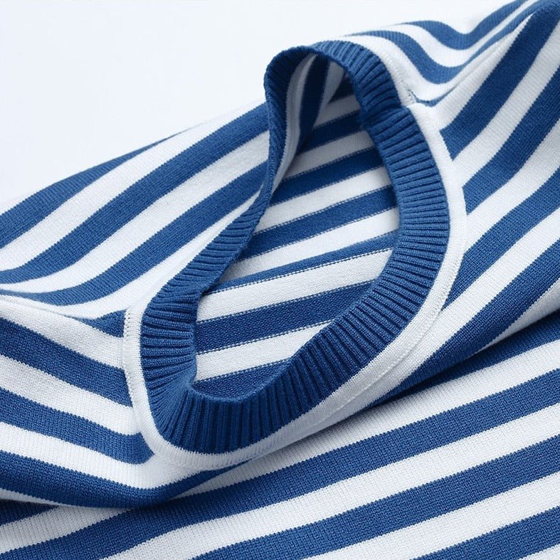 Beatrix | Relaxed Fit Striped Long Sleeve Knit Pullover