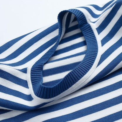 Beatrix | Relaxed Fit Striped Long Sleeve Knit Pullover