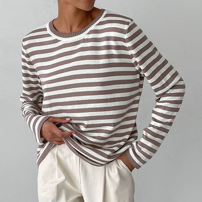 Beatrix | Relaxed Fit Striped Long Sleeve Knit Pullover