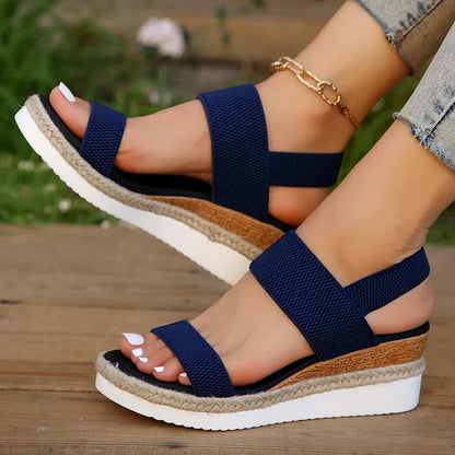 Charice | Strappy Espadrille Platform Sandals with Ankle Strap